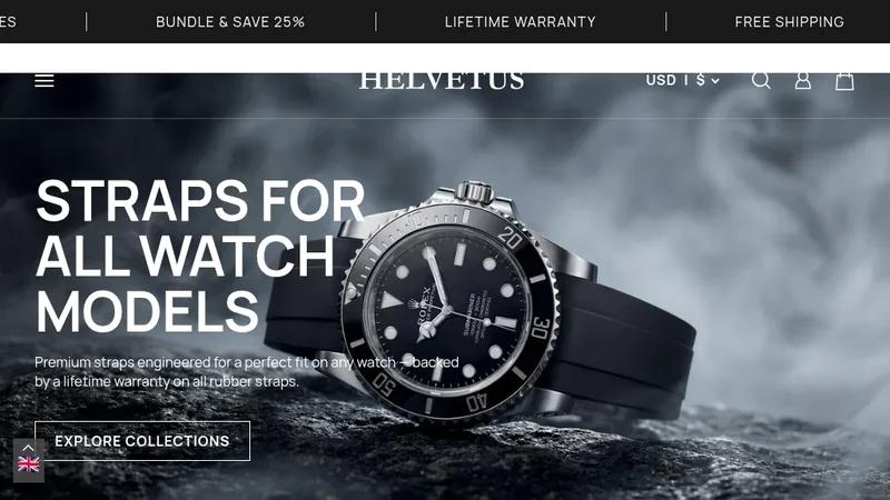 Helvetus Shopify store | +37% AOV