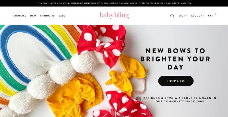 Baby Bling Bows Website Design & Development