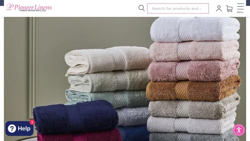 Pioneer Linens – Luxury Linens eCommerce Platform
