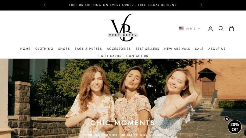 VeryBesty – Fashion Store Redesign