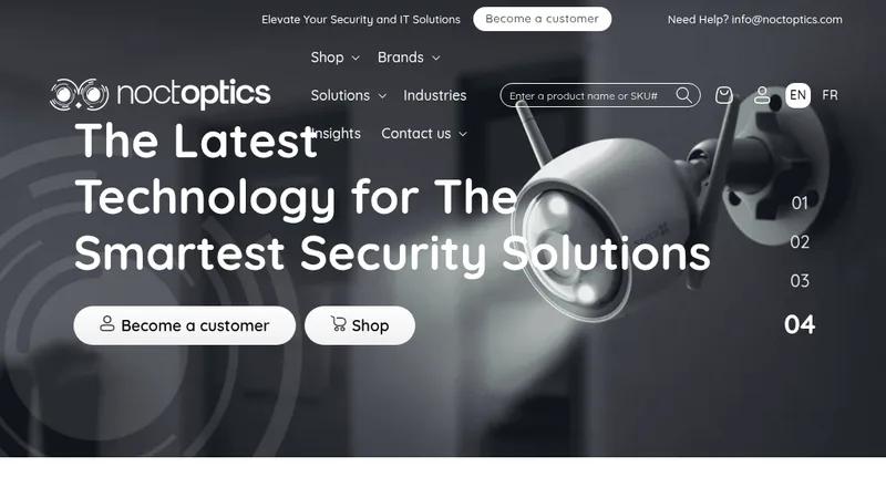 Noctoptics.com - B2B Website for Leading Security Equipment Provider