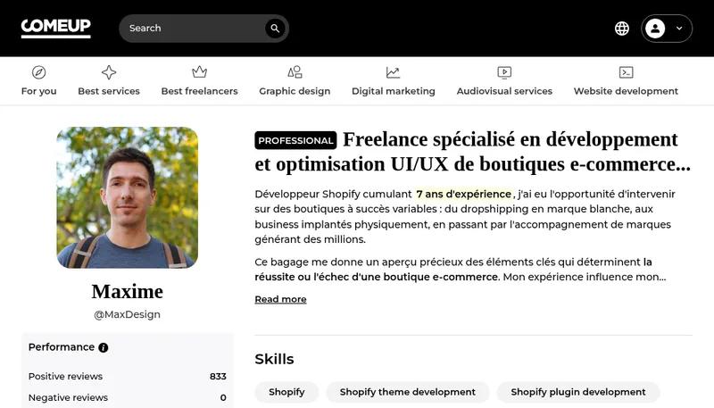 Portfolio de services & 400+ avis clients