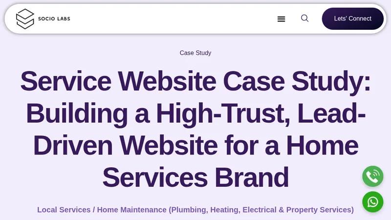 High-Trust Home Services Website for Leads & Emergency Conversions