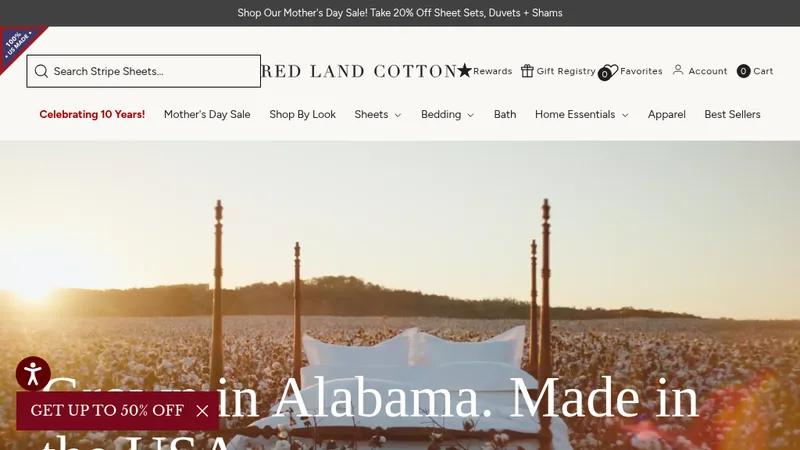 CRO, UX/UI Design, & Development for Red Land Cotton (Home Goods)