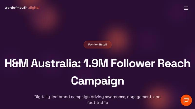 H&M Australia: 1.9M Follower Reach Campaign