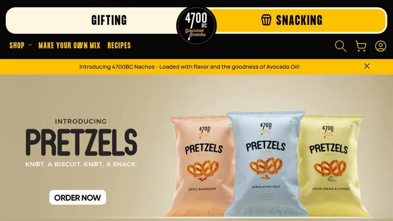 4700BC – Shopify Store for India’s Premium Snacking Brand