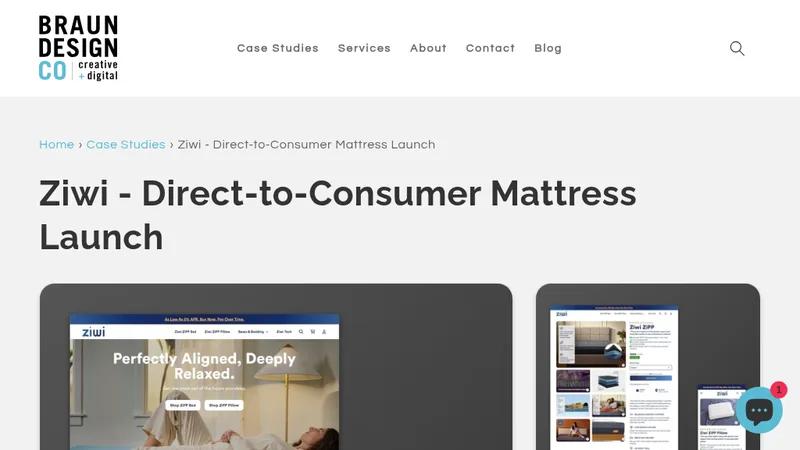 Ziwi - Custom Shopify Plus Ecommerce Site for D2C Mattress Launch