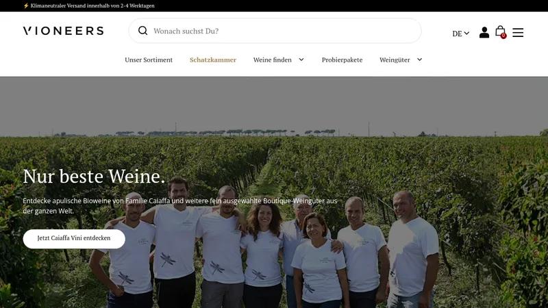 Vioneers (Weinhandel)· Custom Shopify Theme