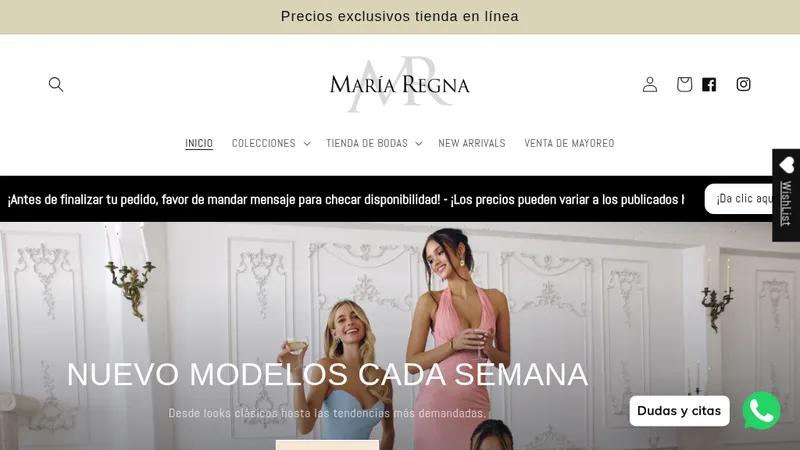 Desarrollo de tienda Boutique María Regna y soporte