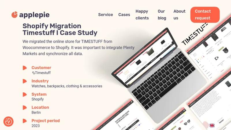 Shopify Migration Timestuff I Case Study