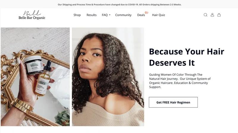 Belle Bar Organic - Famous hair care brand for women of color