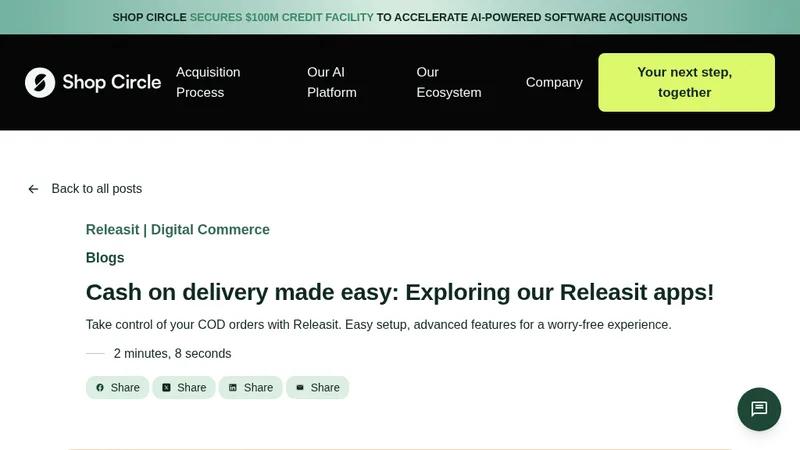 Cash on delivery made easy: Exploring our Releasit apps!