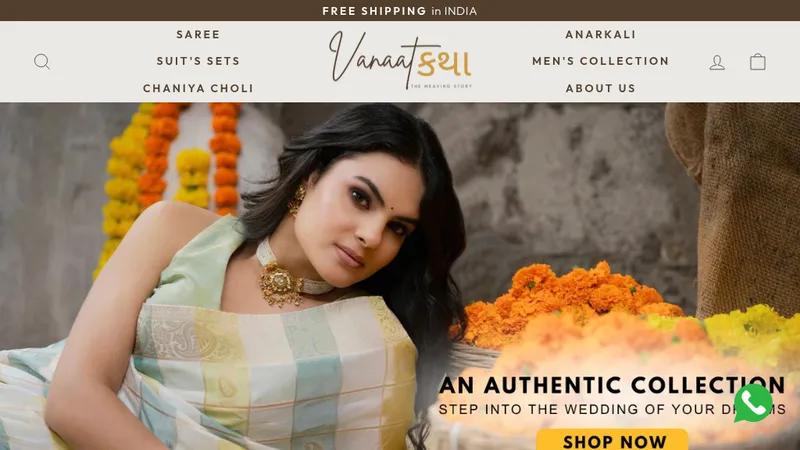 Discover the Latest Women's designer sarees with Vanaatkatha