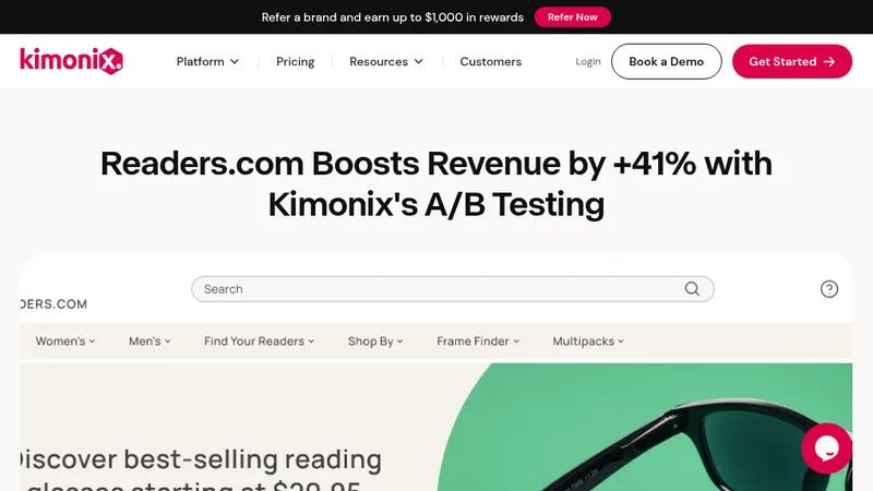 Readers.com Boosts Revenue by +41% with Kimonix’s A/B Testing