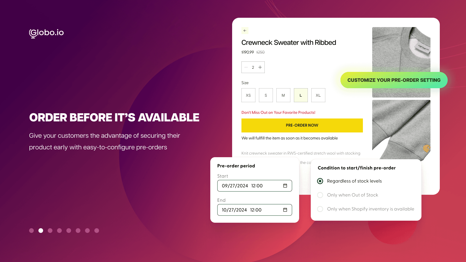 PreOrder Globo | Back in Stock screenshot 2