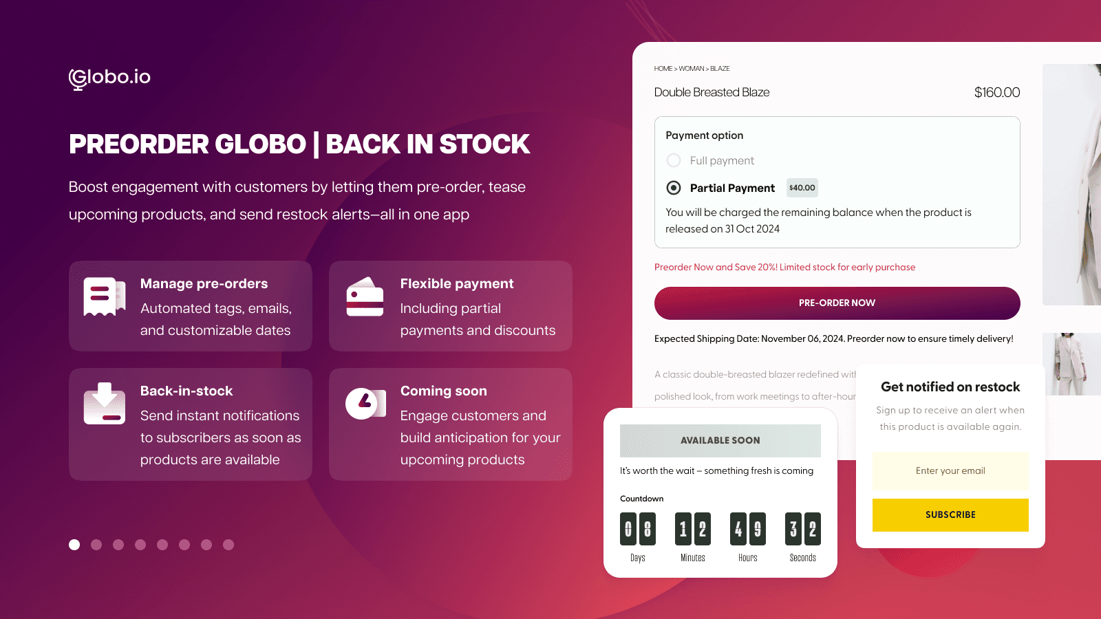 PreOrder Globo | Back in Stock screenshot 1