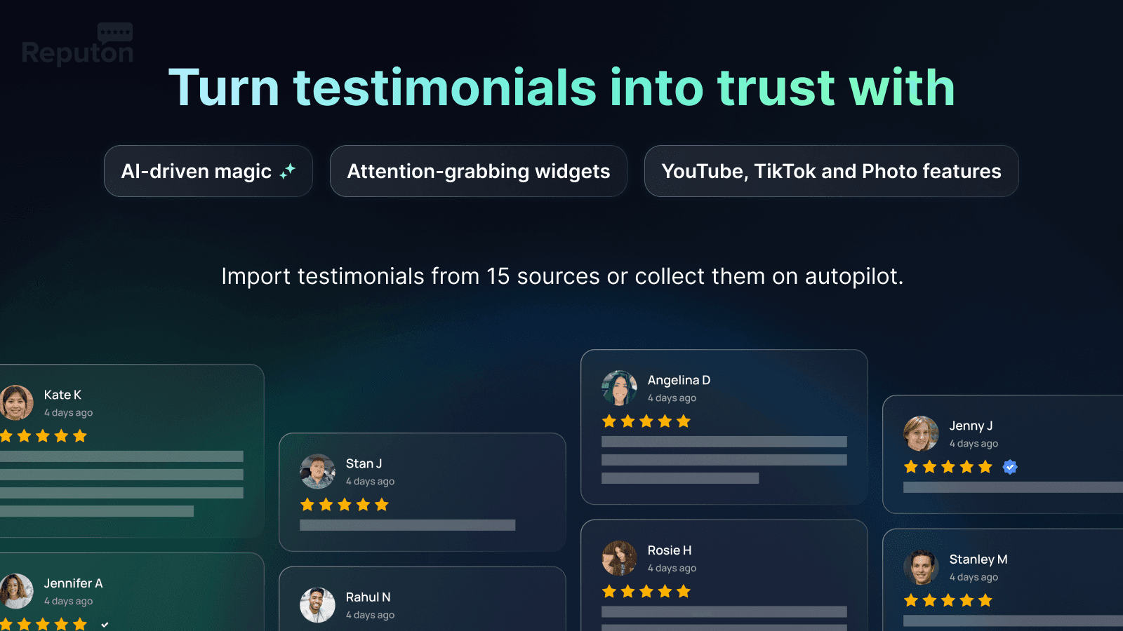 Reputon Testimonials Slider screenshot 1