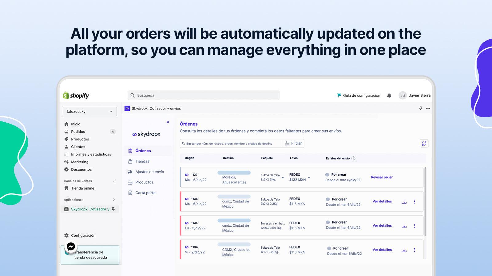 Skydropx: Rates and shipping screenshot 2