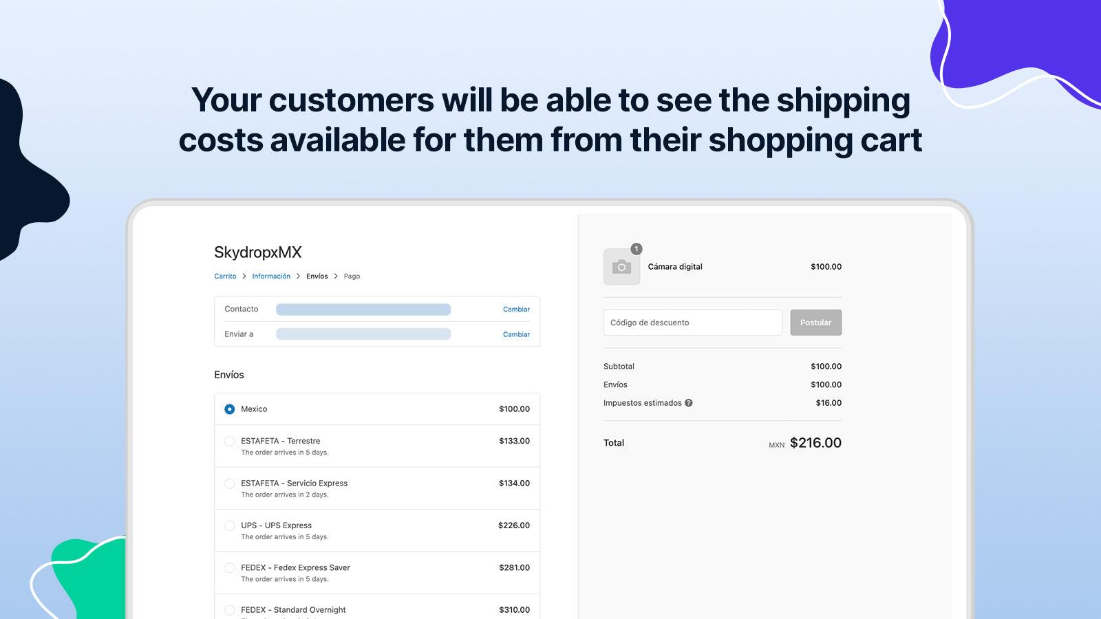 Skydropx: Rates and shipping screenshot 1