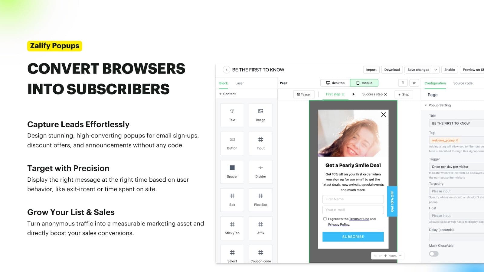 Zalify Pixels, Popups & Emails screenshot 2