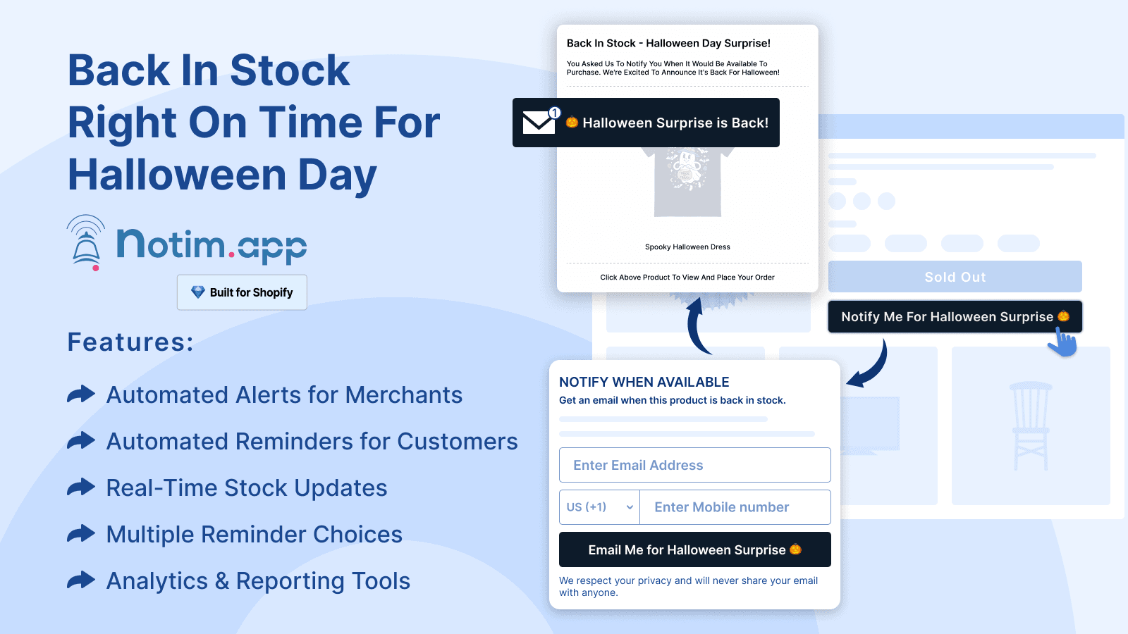 Notim: Back In Stock+Notify Me screenshot 1