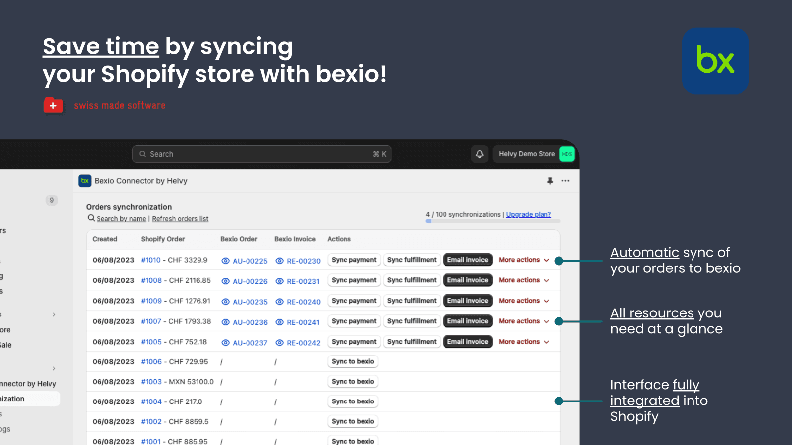 bexio screenshot 1