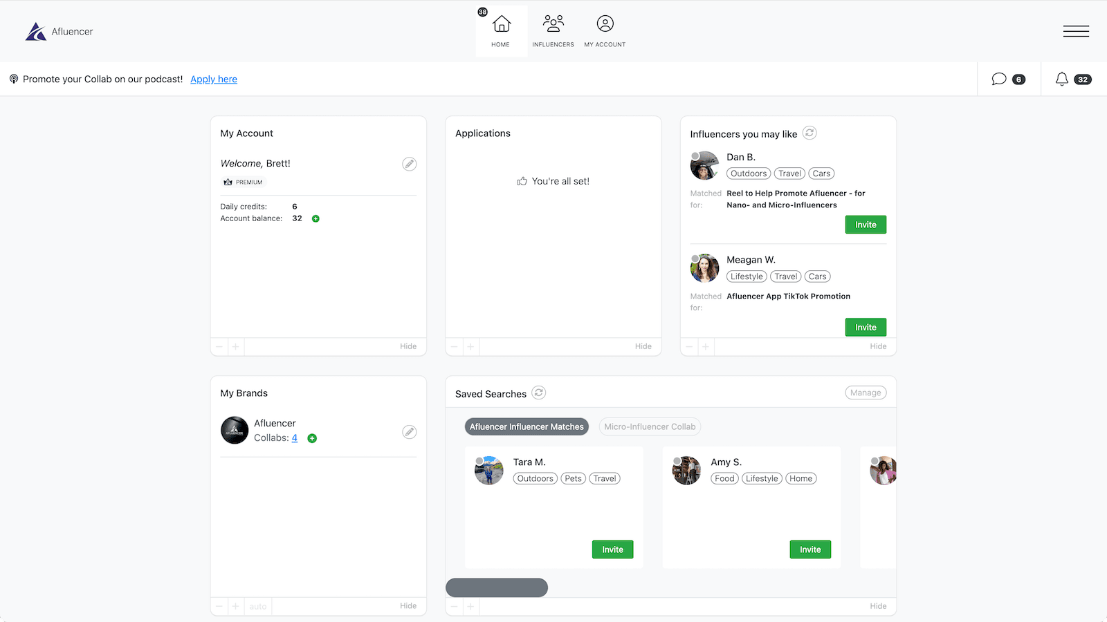 Afluencer Influencer Collabs screenshot 1