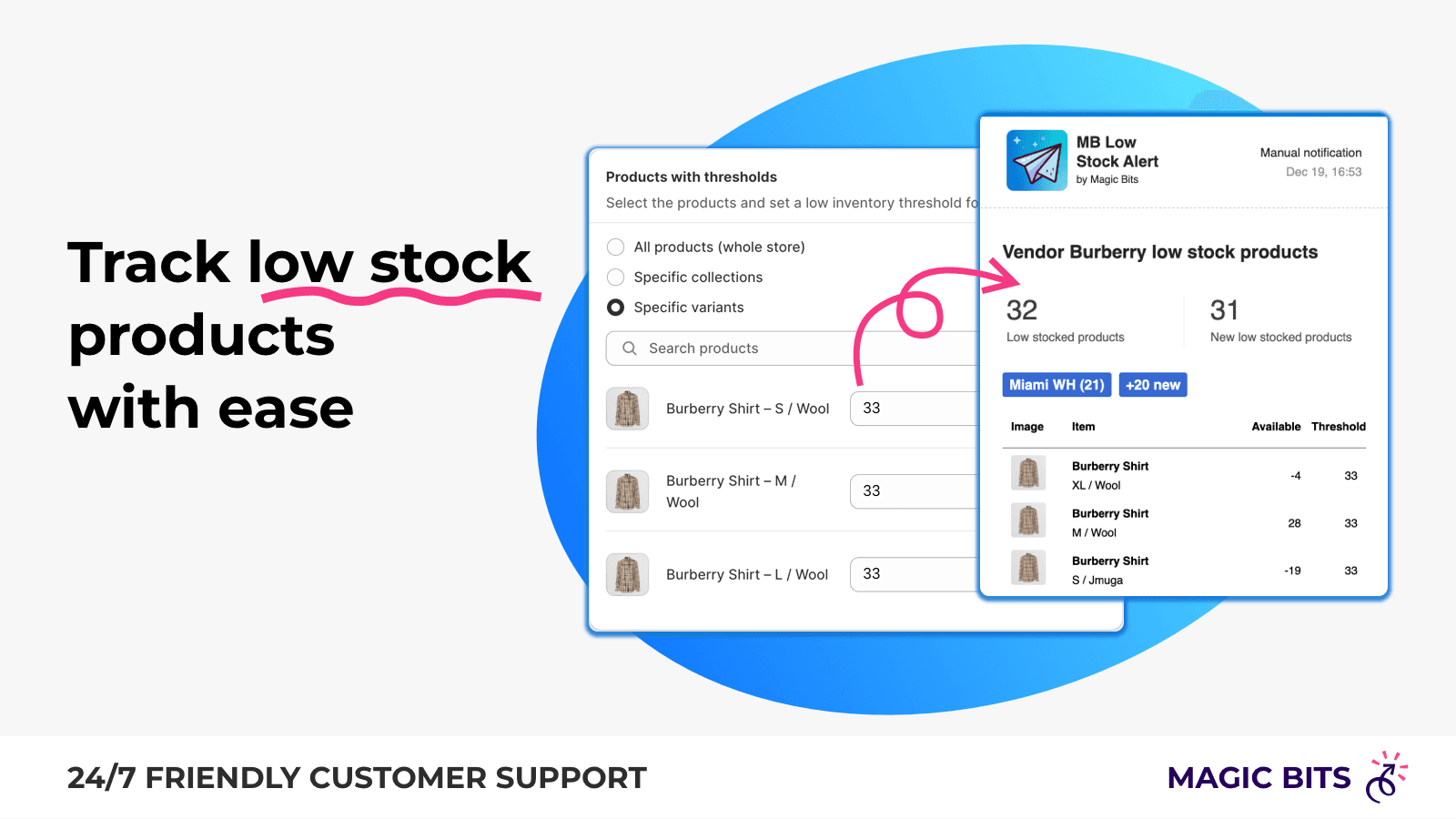 MB Low Stock Alert screenshot 1