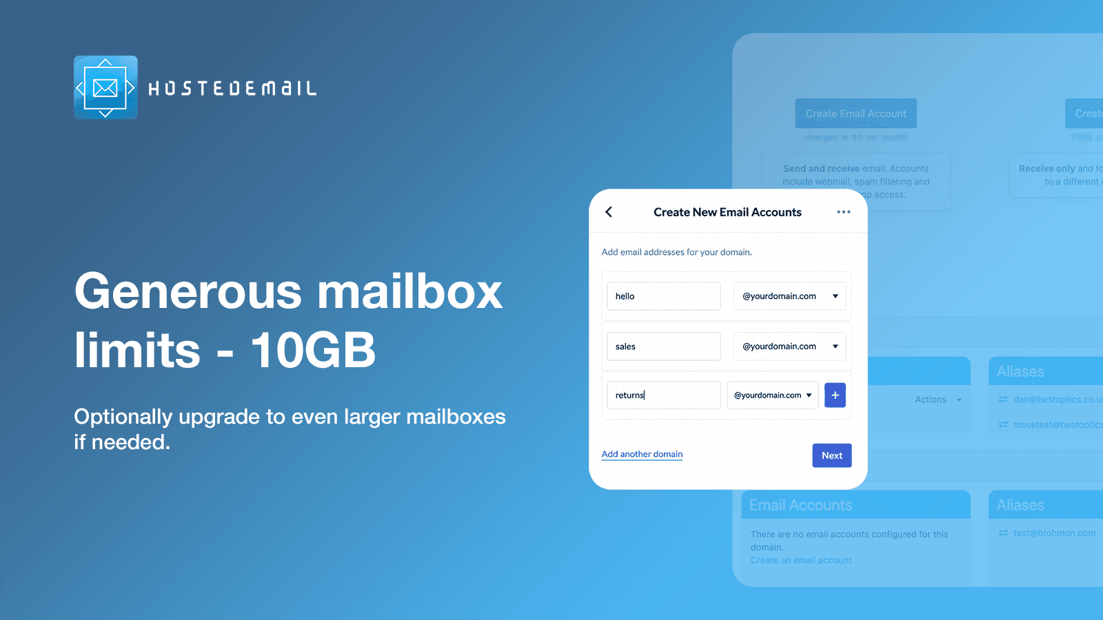 Hosted Email screenshot 2