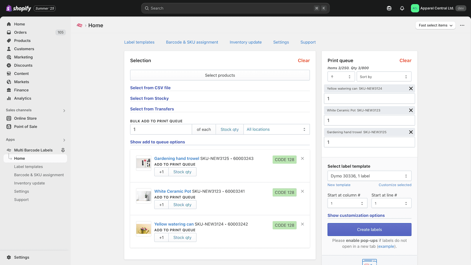 CTS Multi Barcode Labels screenshot 2