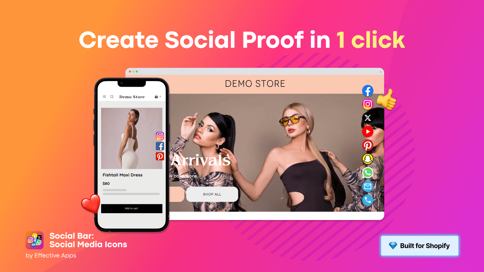 Social Bar: Social Media Icons screenshot 2