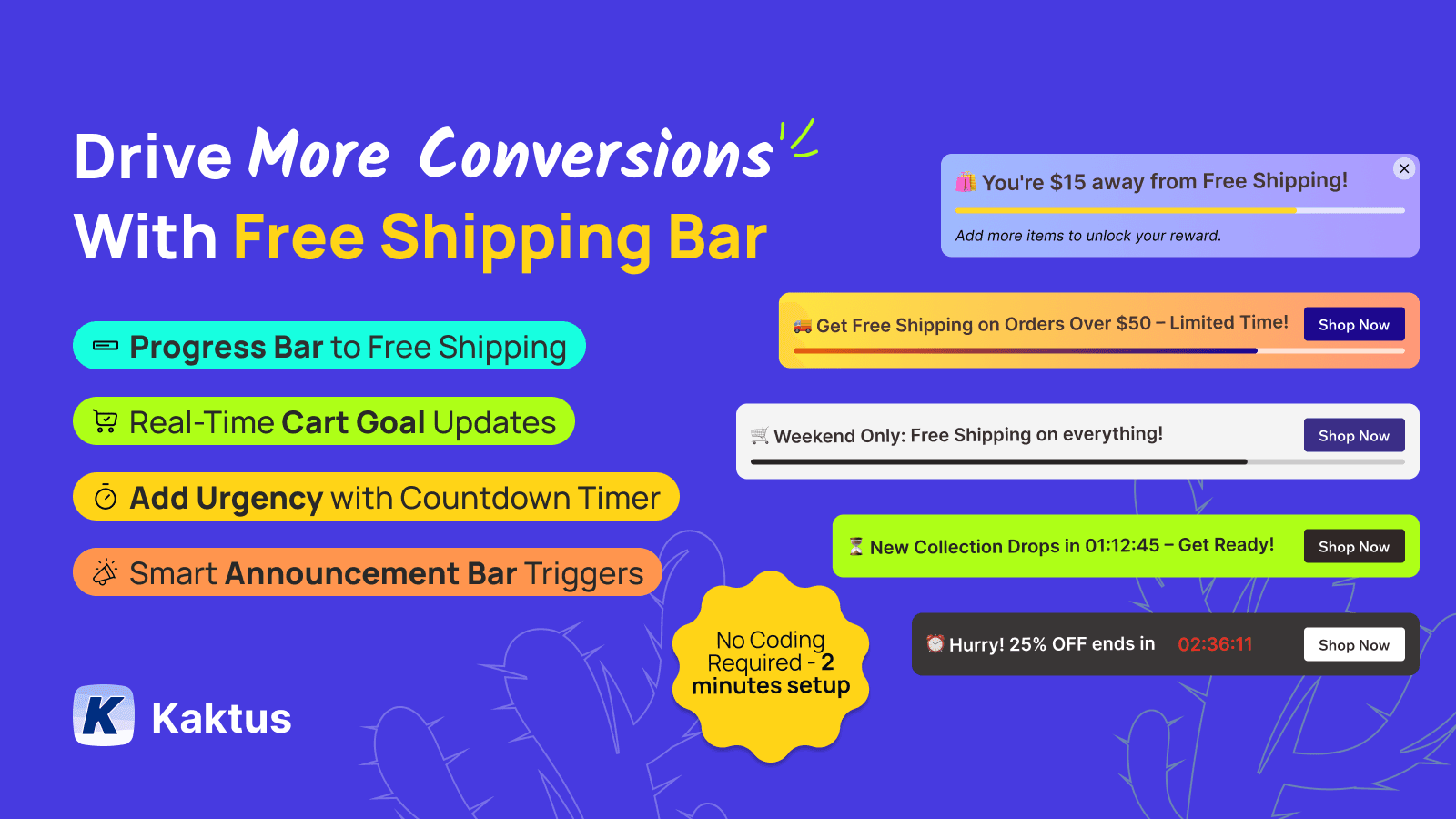 K: Free Shipping Bar screenshot 1