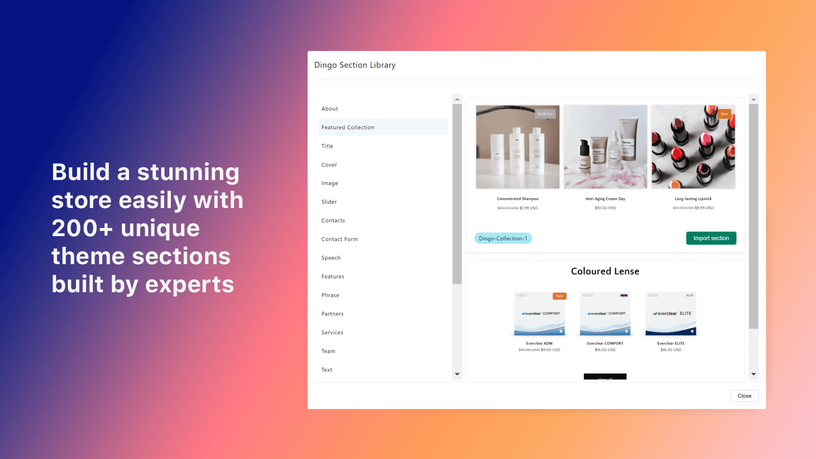 Dingo: 200+ Sections screenshot 1