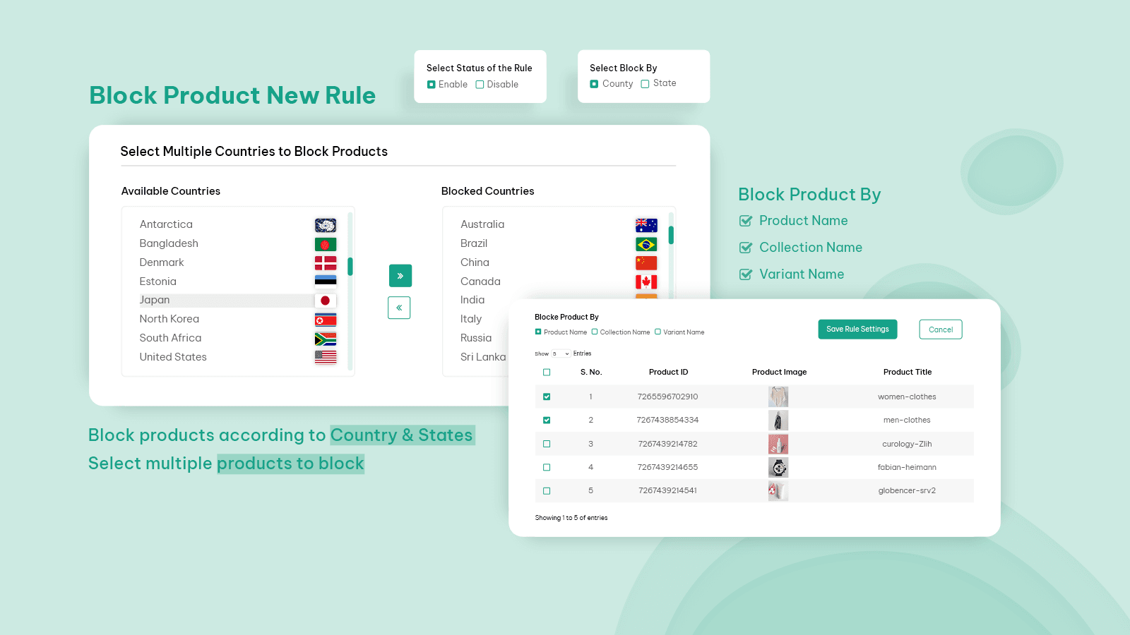 Product & Section Blocker AGeo screenshot 2