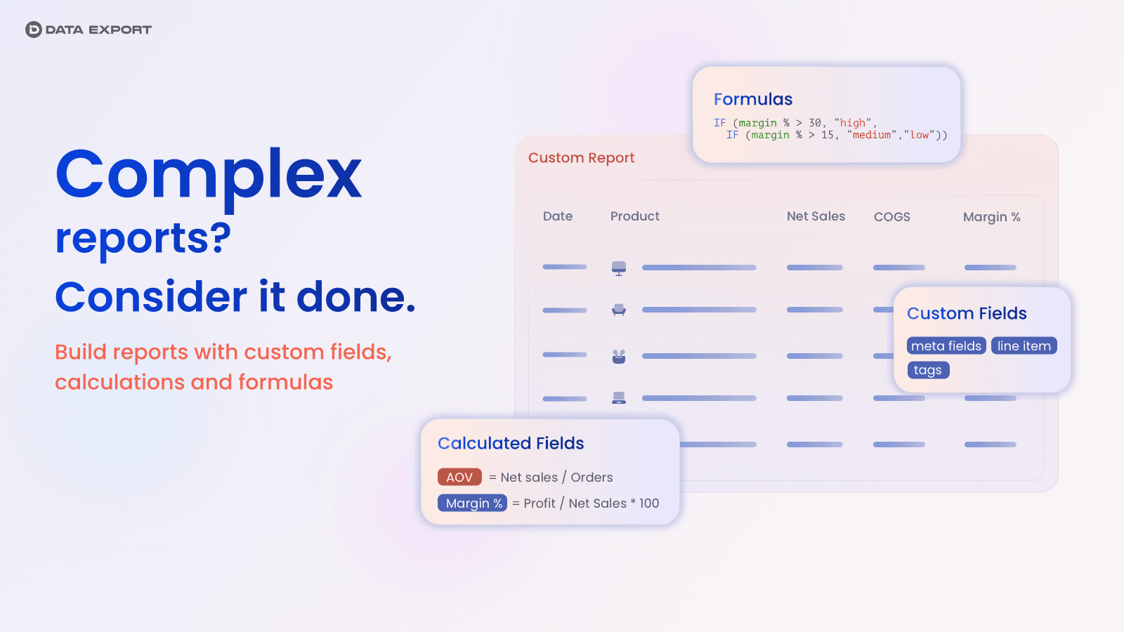 Data Export IO: Report screenshot 2