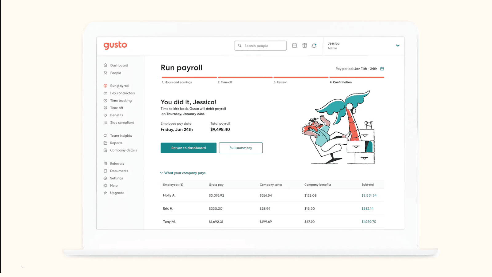 Gusto ‑ Payroll & HR screenshot 2