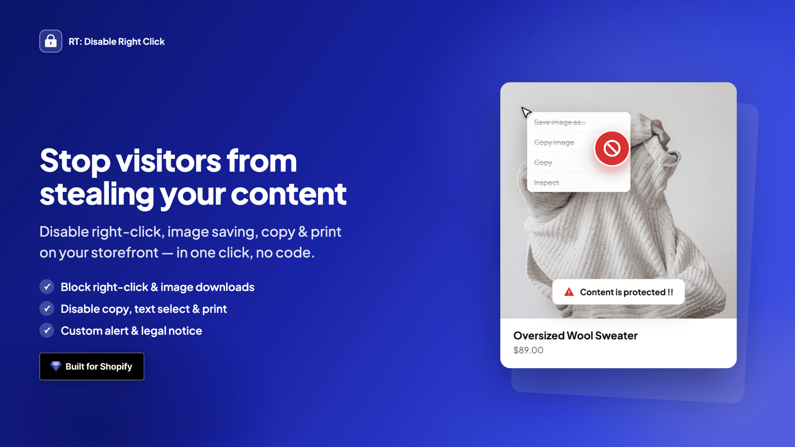 RT: Disable Right Click screenshot 1