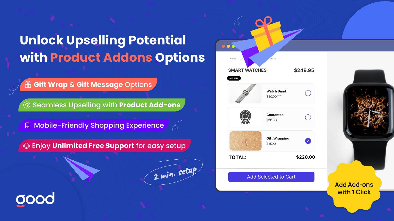 GA: Product Addons+Gift Wrap screenshot 1