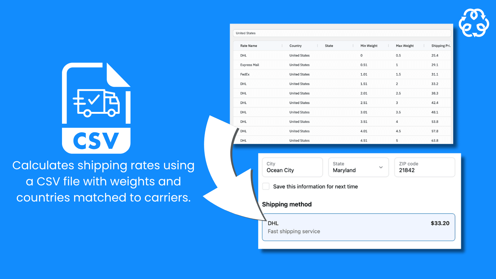 QF CSV Shipping Rates screenshot 1