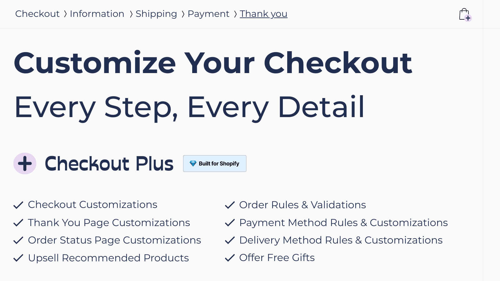 Checkout Plus screenshot 1