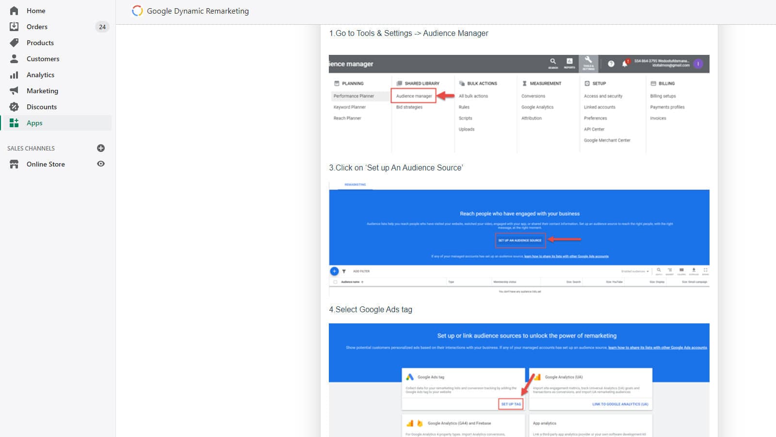 Google Dynamic Remarketing WDS screenshot 2