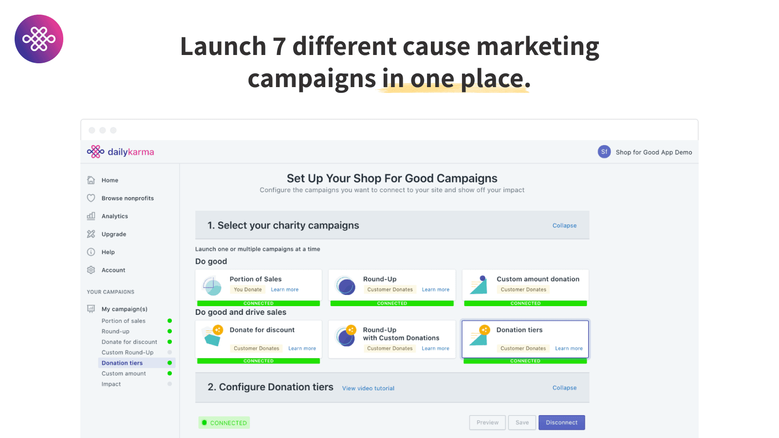 Shop for Good Donation App screenshot 1