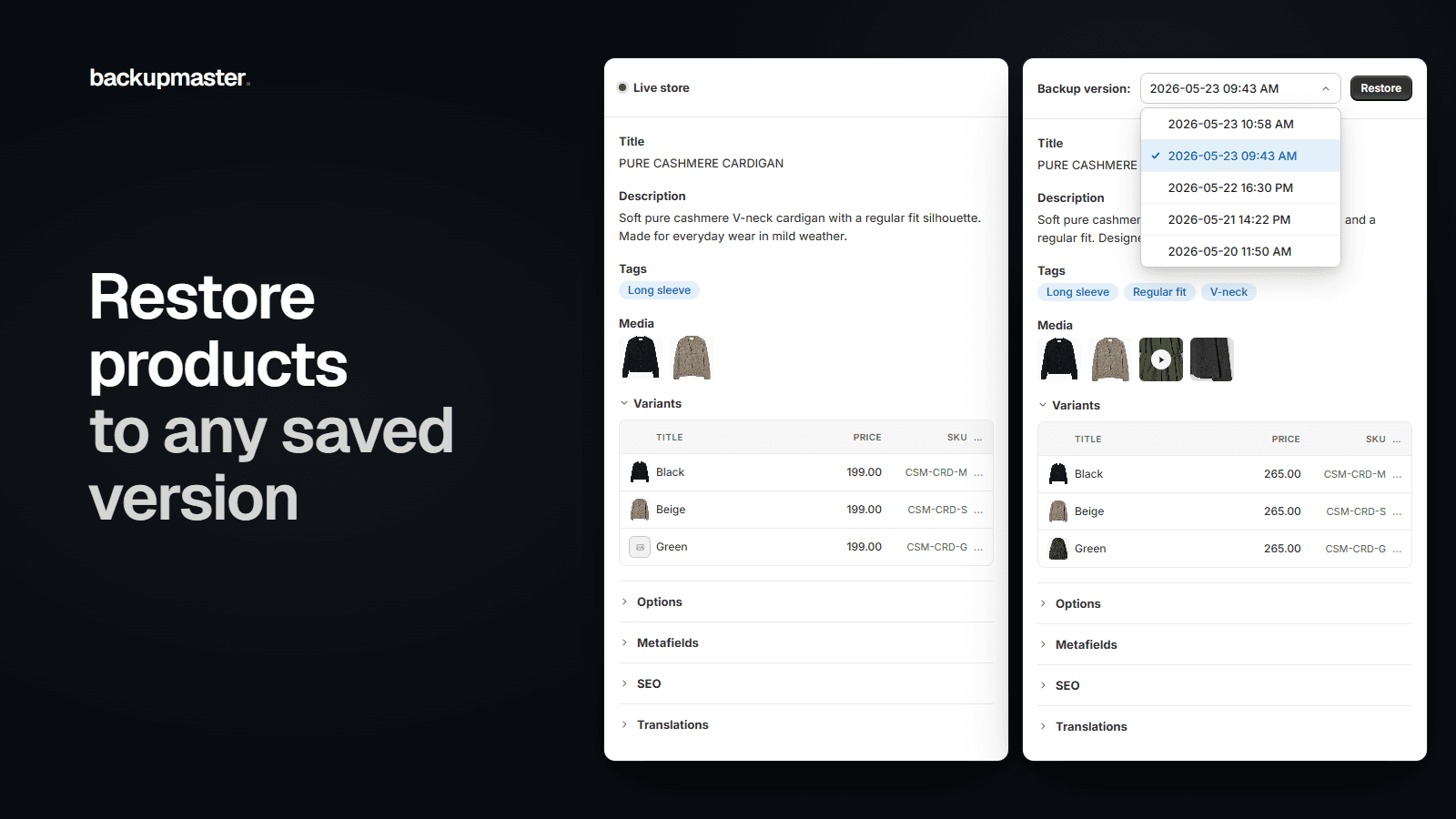 BackupMaster Backups screenshot 2