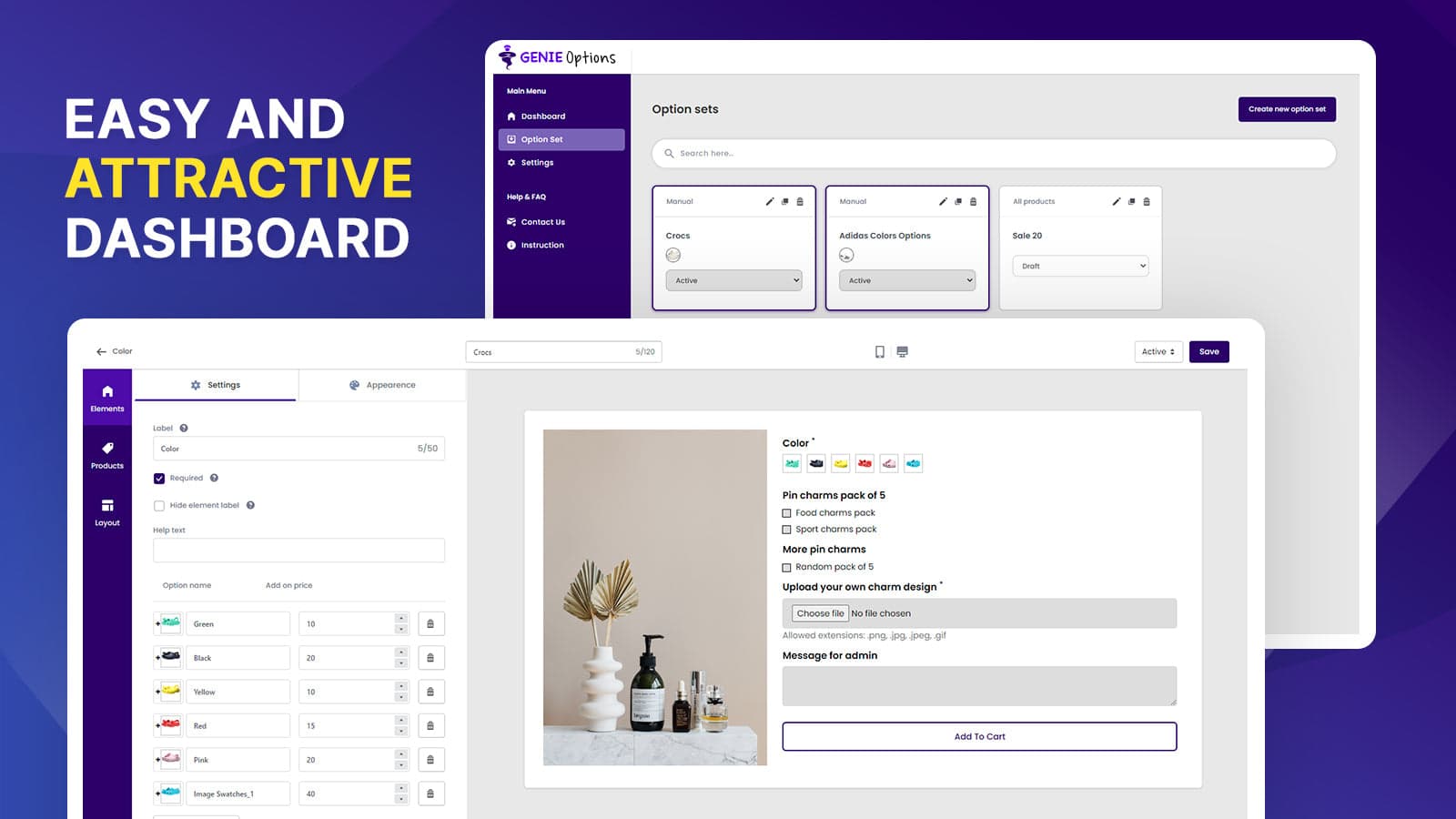 Genie Product Options, Variant screenshot 2