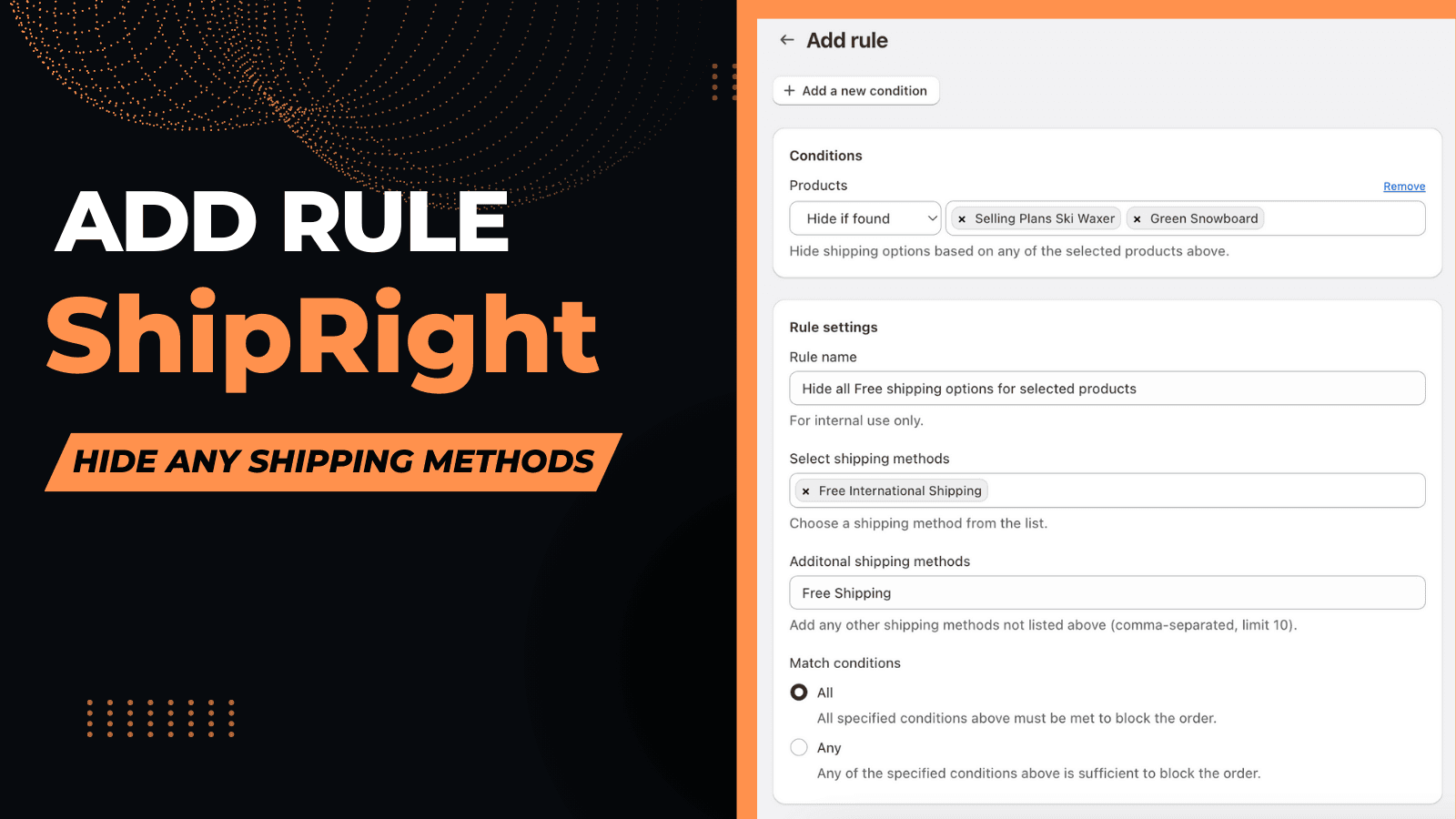 ShipRight Hide Shipping Method screenshot 2