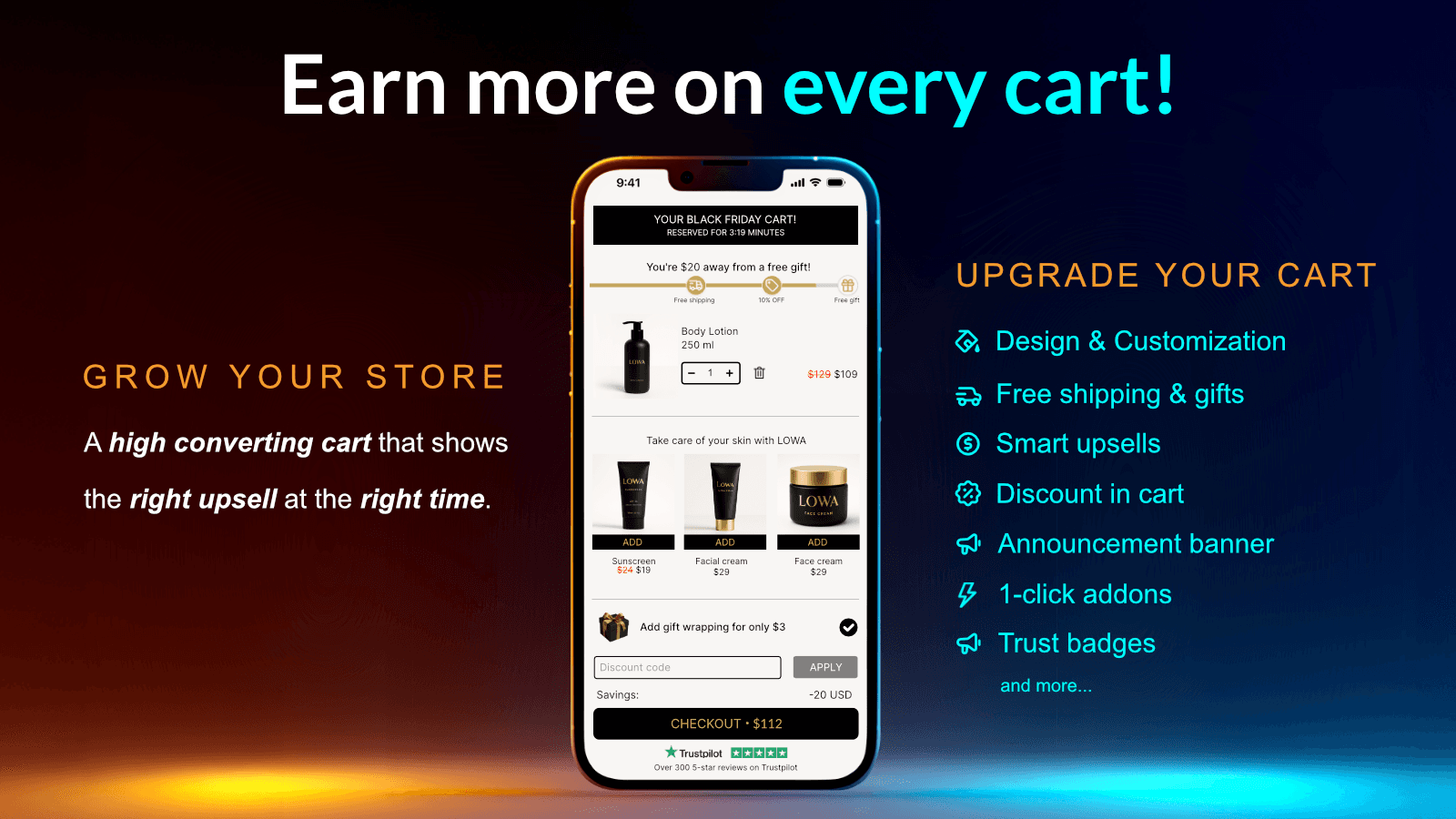 Elite Cart Drawer Cart Upsell screenshot 1