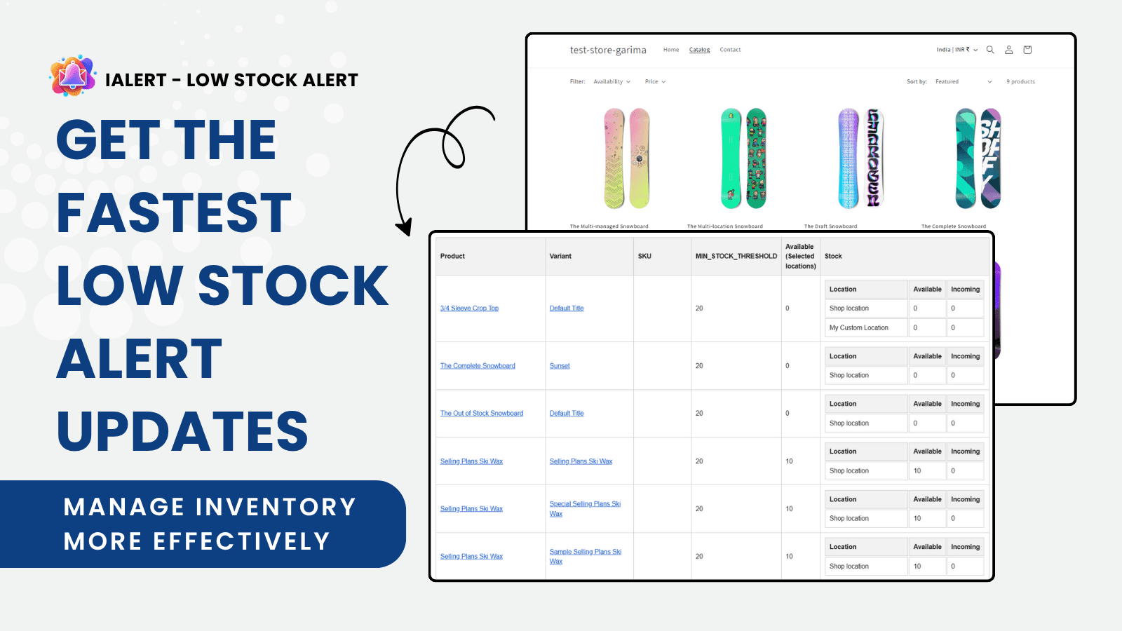 iAlert ‑ Low Stock Alert screenshot 1
