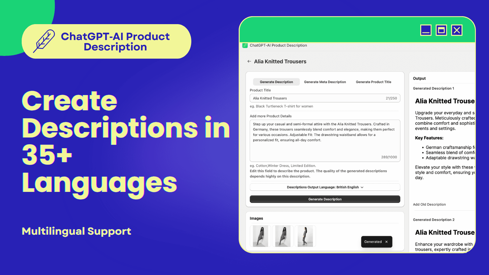 AI Product Description‑ChatGPT screenshot 2
