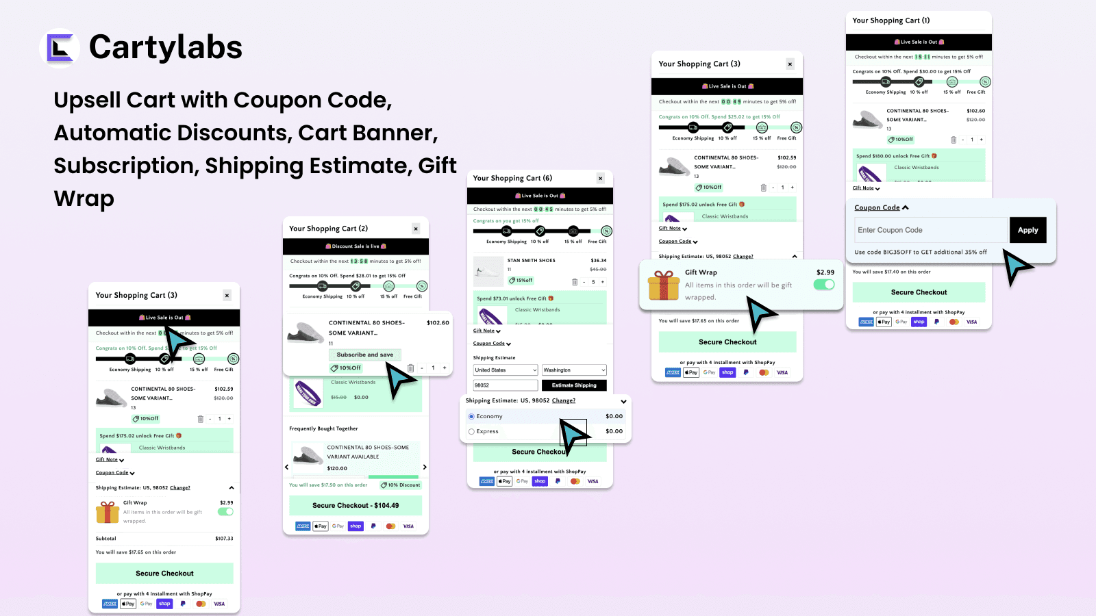 Carty: Cart Upsell Cart Drawer screenshot 1