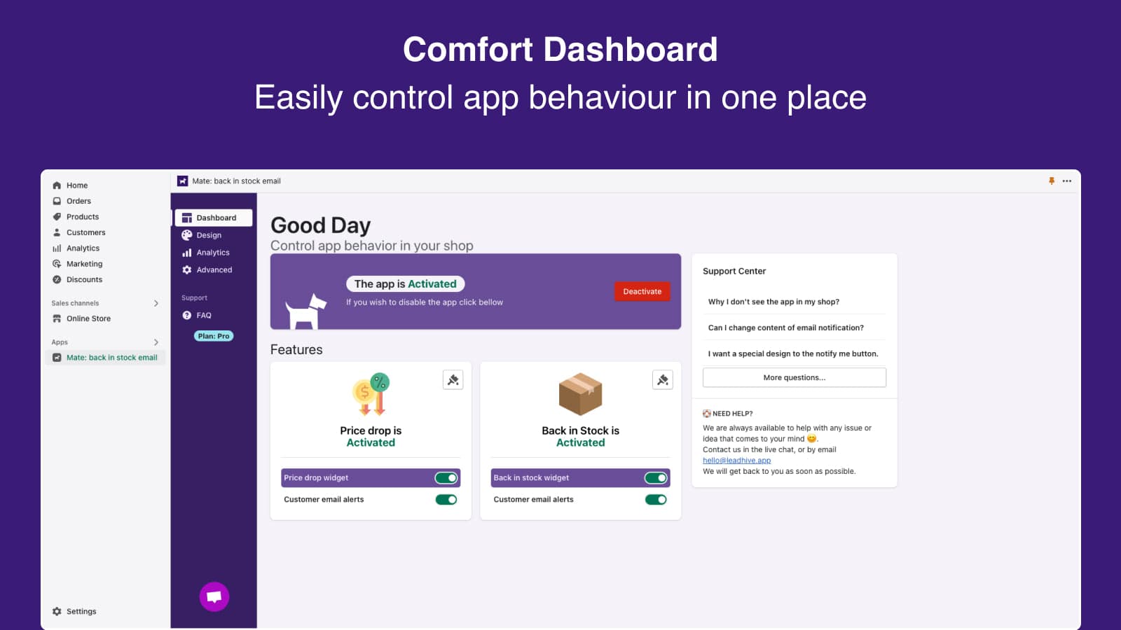 Mate ‑ back in stock alert screenshot 1